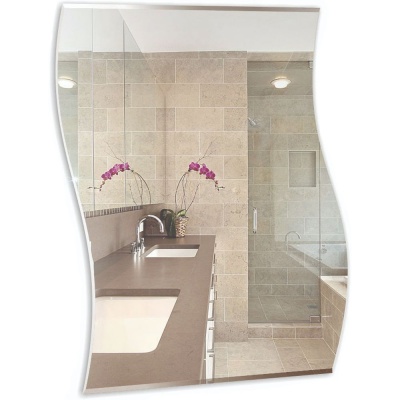 Зеркало Mixline Комфорт Волна 54 537557 с полированной кромкой