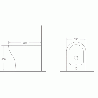 Биде Timo Reko TK-202 Белое