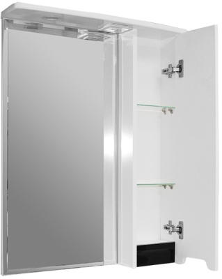 Зеркало со шкафом Mixline Прометей 65 R 524714 с подсветкой Белое