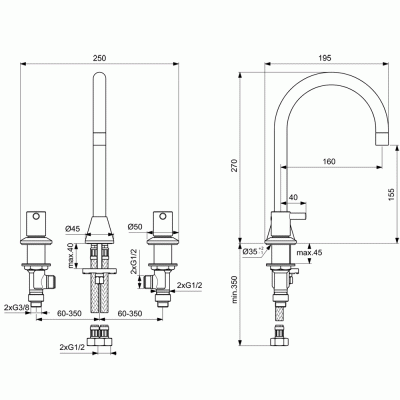 Смеситель для раковины Ideal Standard Ceraline BC196AA Хром