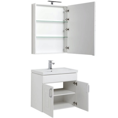 Комплект мебели для ванной Aquanet Рондо 70 195702 подвесной Белый