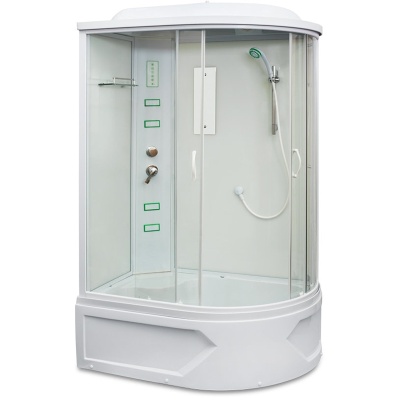 Душевая кабина Mirwell MR 4512TP 120х80 с гидромассажем R профиль Белый стекло прозрачное