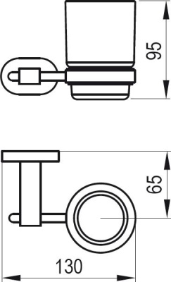 Стакан с держателем Ravak Chrome CR 210.00 Хром Стакан с держателем Ravak Chrome CR 210.00 Хром