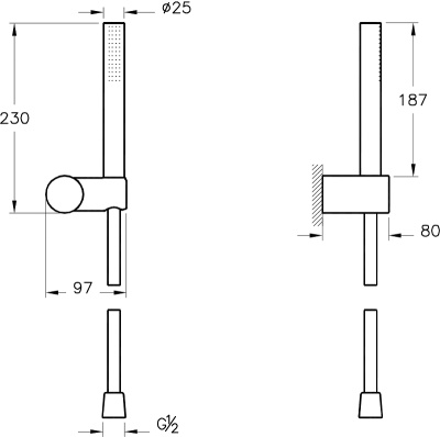 Душевой гарнитур Vitra Origin A4554326 Медь