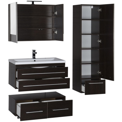 Комплект мебели для ванной Aquanet Нота 90 230298 подвесной Венге