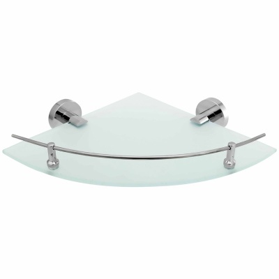 Стеклянная полка Fora Long L035M угловая Хром