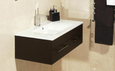 Тумба с раковиной SanVit Квадро Lux 100 kkvad100 в цвете Ral подвесная Белый глянец