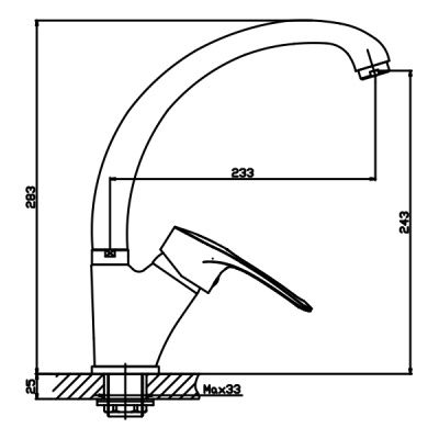 Смеситель для кухни Mixxus Mars 777 MX0055 Хром