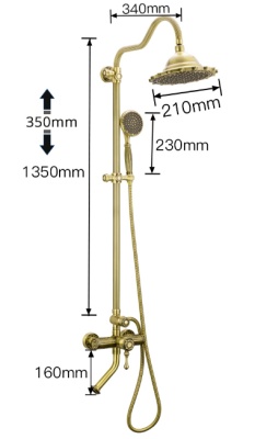 Душевая система Frap F2447 Бронза