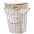 Корзина для белья WasserKRAFT Aller 28x28x38 WB-106-S с крышкой Белая