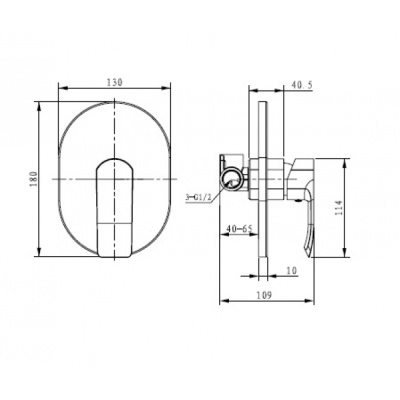 Смеситель для душа Kaiser Aurora 67177-1 Бронза