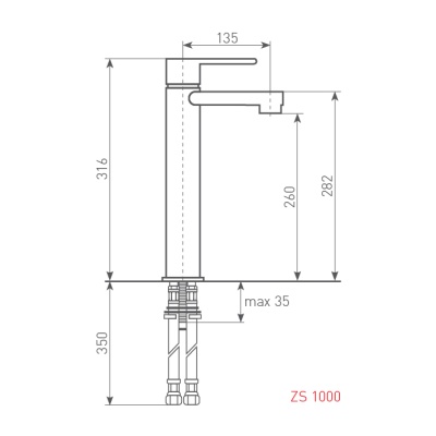 Смеситель для кухни Zigmund&Shtain ZS 1000 Индийская ваниль