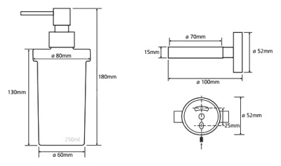 Дозатор для жидкого мыла Bemeta Trend-i 104109018 Хром/Белый/Прозрачный