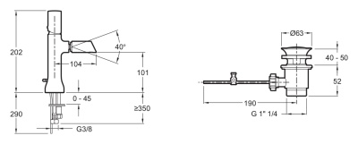 Смеситель для биде Jacob Delafon Toobi E8961-BN Полированный никель