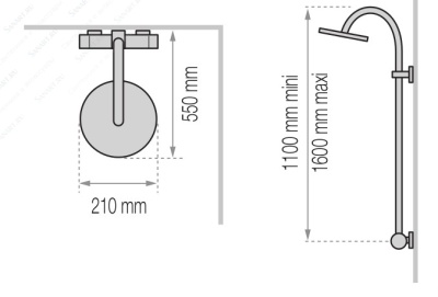 Душевая система Valentin Luminocolour Хром