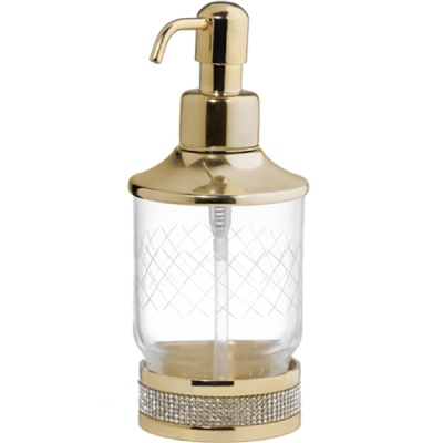Дозатор для жидкого мыла Boheme Royal Cristal 10929-G Золото