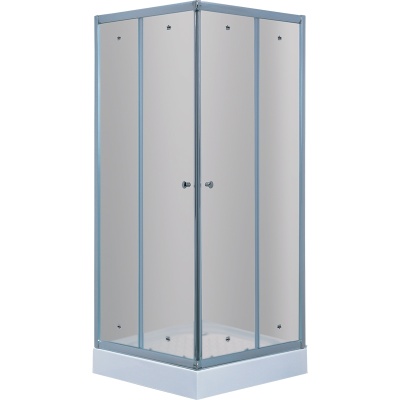 Душевой уголок Timo 100x100 TL-1102F профиль Хром стекло матовое