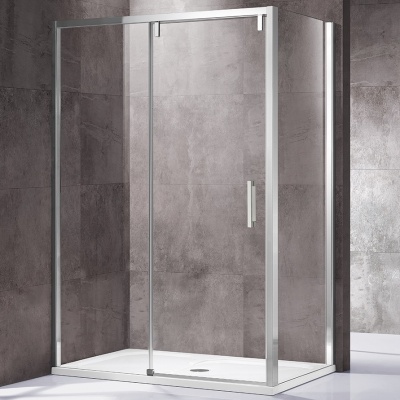 Душевой уголок Vincea Lugano 120х90 VSR-1L9012CL профиль Хром стекло прозрачное