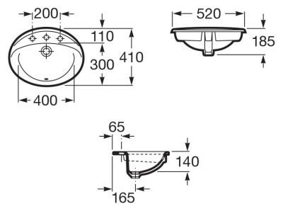Раковина Roca Rodeo 52 327866000 Белая