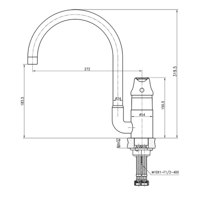 Смеситель для кухни Kaiser Nova 23044-1 SBG Песочный мрамор