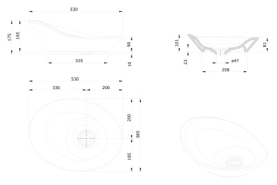 Раковина Sanindusa Morfys 53 108970004 Белая