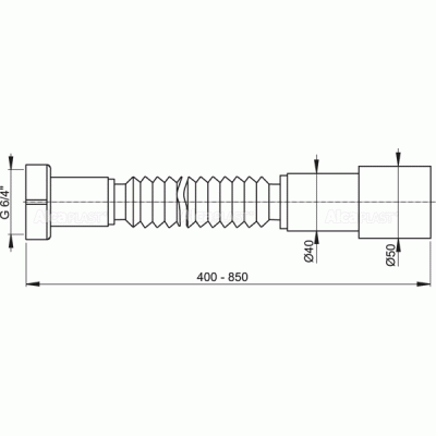 Фановая труба Alcaplast A77 гофровая Белая