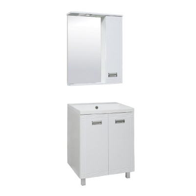 Тумба с раковиной Runo Карат 60 Белая