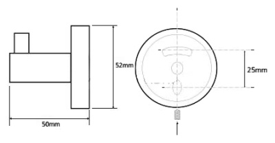 Крючок Bemeta Trend-i 104106028 Хром/Белый