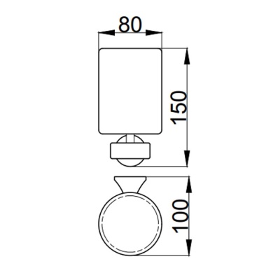 Стакан для зубных щеток Webert Opera OA500301560 Черный Белый