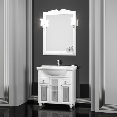 Зеркало Opadiris Тибет 80 Z0000012654 Белое матовое