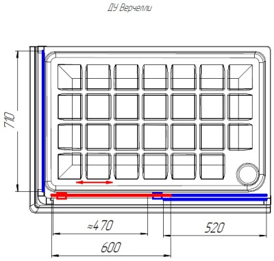 Душевой уголок Radomir Верчелли 121x84 1-09-1-0-0-0120 профиль Белый стекло прозрачное