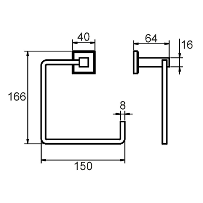 Кольцо для полотенец Milardo Labrador LABSM00M52 Хром