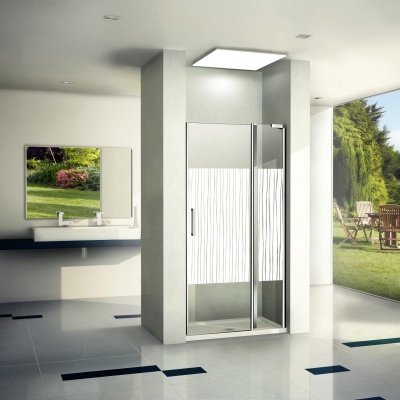 Душевая дверь в нишу Good Door Pandora WTW-140 140 профиль Хром стекло прозрачное