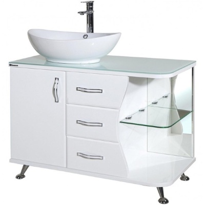 Тумба c раковиной Bellezza Рио 90 L Белая