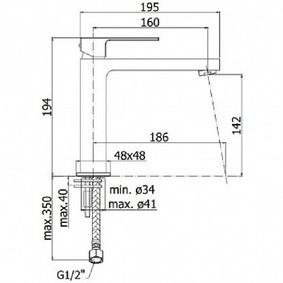 Смеситель для раковины Paffoni Elle EL074CR Хром