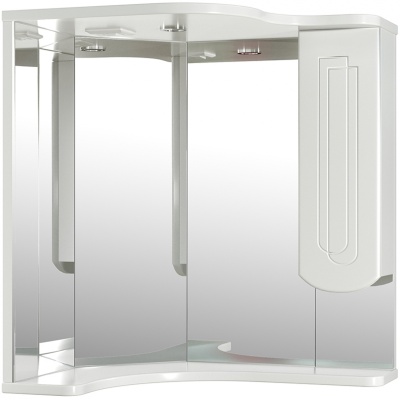 Зеркало со шкафом Mixline Корнер 63 R 524925 с подсветкой Белое