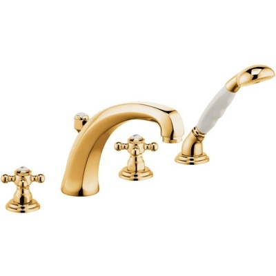 Смеситель на борт ванны Kludi Adlon 515244520 Золото 23 карата