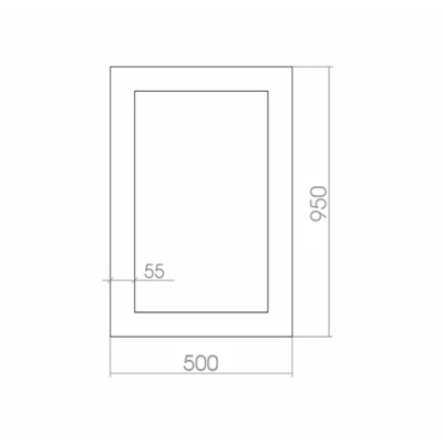 Зеркало Mixline Багет 50 537418 Белый глянец
