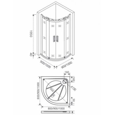 Душевой уголок Good Door Galaxy R-100-C-CH 100x100 профиль Хром стекло прозрачное