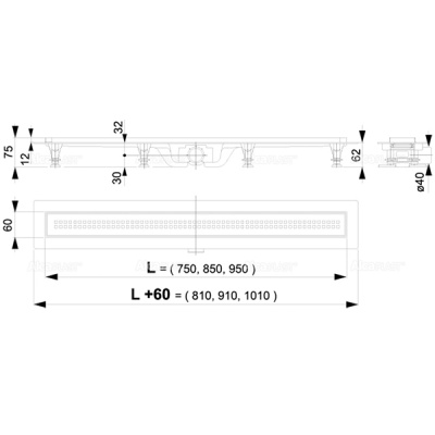 Душевой лоток Alcaplast Simple APZ9-650M с решеткой Хром Душевой лоток Alcaplast Simple APZ9-650M с решеткой Хром