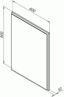 Зеркало Aquanet Nova Lite 60 249510 с подсветкой Дуб рустикальный