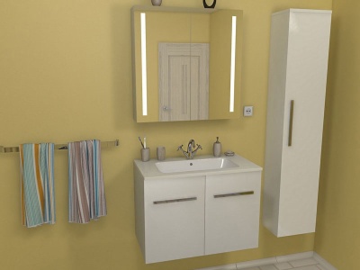 Шкаф пенал Какса-А Практик 30 004380 подвесной Белый