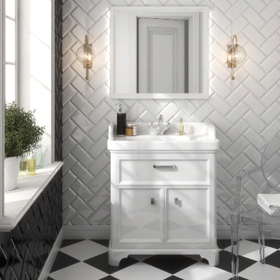 Тумба под раковину Kerama Marazzi Pompei 60 1 ящик, 2 дверцы Белая