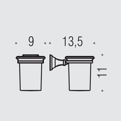 Стакан для зубных щеток Colombo Design Portofino B3202 Хром Стакан для зубных щеток Colombo Design Portofino B3202 Хром