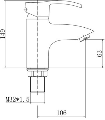 Смеситель для раковины Fashun A1070 Хром