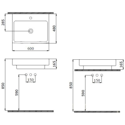 Раковина Bocchi Scala Arch 1077 Белая глянцевая Раковина Bocchi Scala Arch 1077 Белая глянцевая