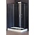 Душевой уголок Royal Bath RB-L-3002-3 120х80 без поддона профиль Хром стекло прозрачное