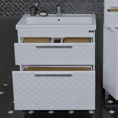 Тумба с раковиной СанТа Калипсо 80 217003лN Белая