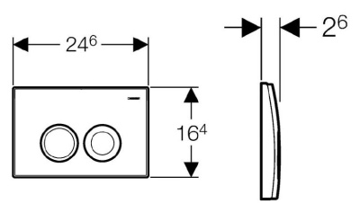 Клавиша смыва Geberit Delta 21 115.125.21.1 Глянцевый хром