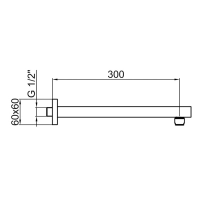 Кронштейн для верхнего душа Webert Comfort AC1025015 Хром